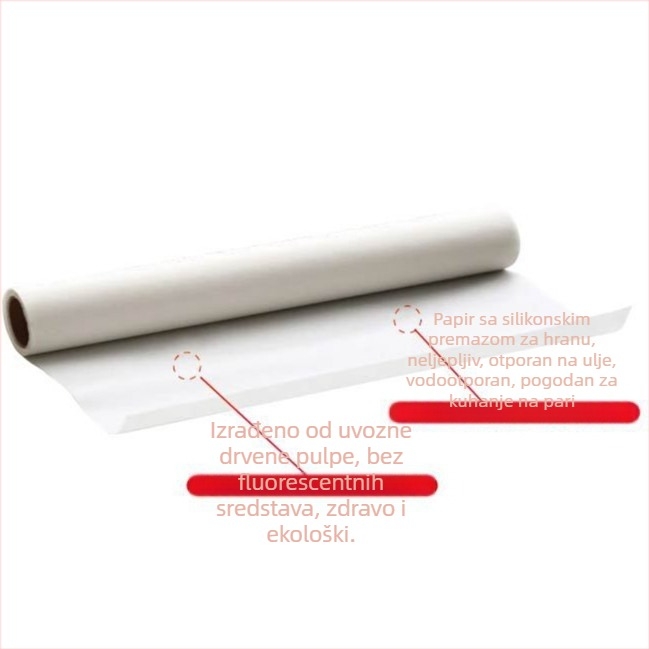Debeli papir za pečenje za ribu, papir za pećnicu, papir s uljem od silikona za tepsije, 50 g, 45 × 60 cm, 500 listova u paketu