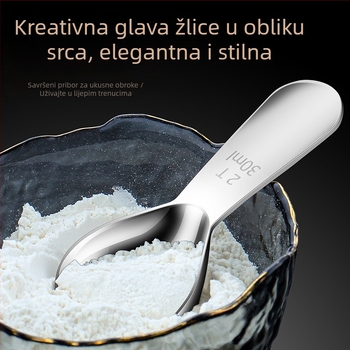 304 nehrđajućeg čelika mjerna žličica za zrna kave, mlijeko u prahu, dječju hranu i brašno – žličica s kratkim držkom