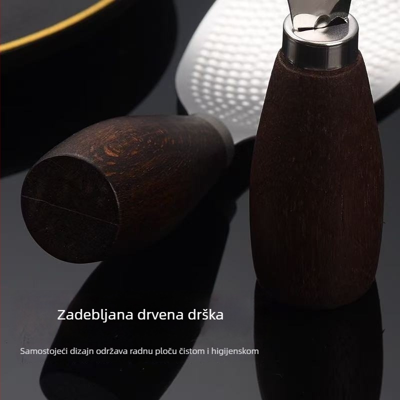 201 nehrđajući čelik kuhača za rižu s čvrstim drvenim držkom, uspravna žlica za serviranje riže, zaštita od opeklina za hotelsku upotrebu