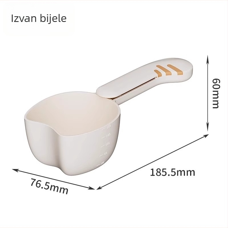 Kuhinjska žlica za rižu i žitarice, višestruka mjeračka žlica sa skalom
