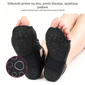 Ženske tenisice za jogu i sport s otvorenim prstom, unutarnjom protukliznom trakom, prilagodljive za Pilates, silikonske široke plesne tenisice