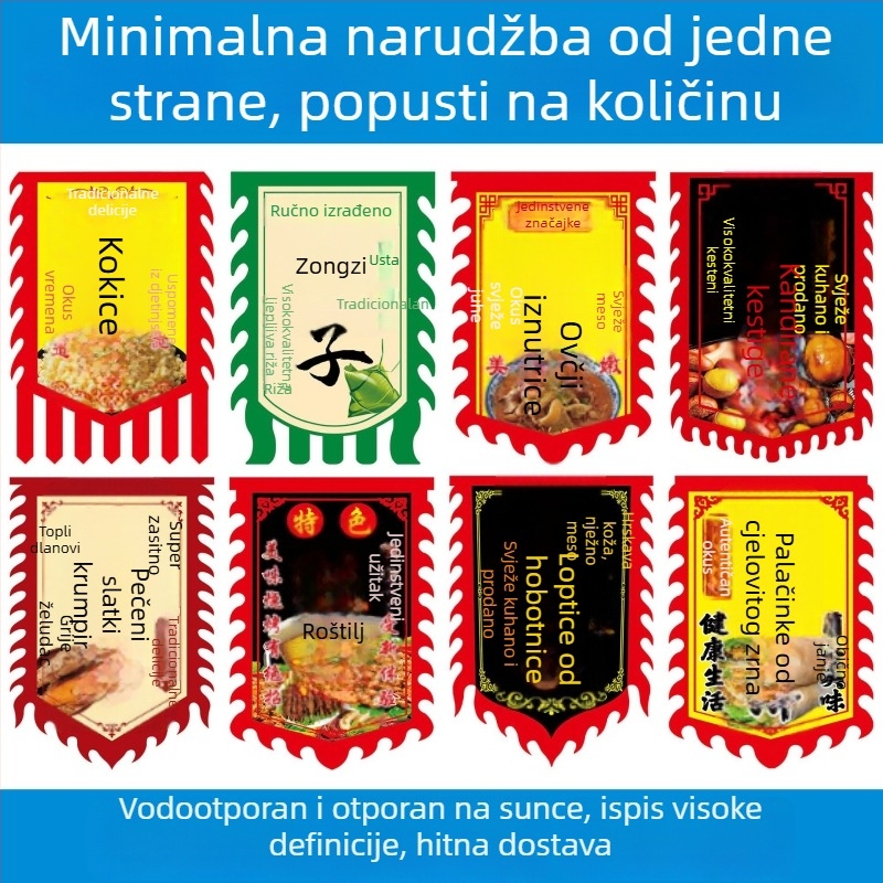 Zastave sa zmajem i feniksom u antičkom stilu za hram, trokutaste zmajeve zastave, zastave s prezimenom, zastave za nastupe borilačkih vještina, ratne zastave, svečane zastave