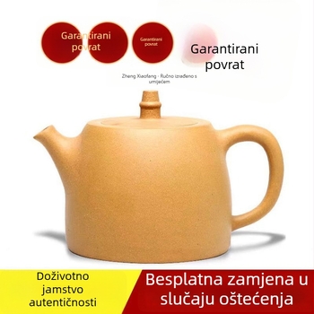 Yixing tepsija od ljubičaste glinene, 460 ml, velika kapaciteta, ručno oslikana, tradicionalni Gongfu set čaja