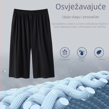 Muške pamučne kratke hlače s džepovima, ravnog kroja, ljeto, casual kućna odjeća