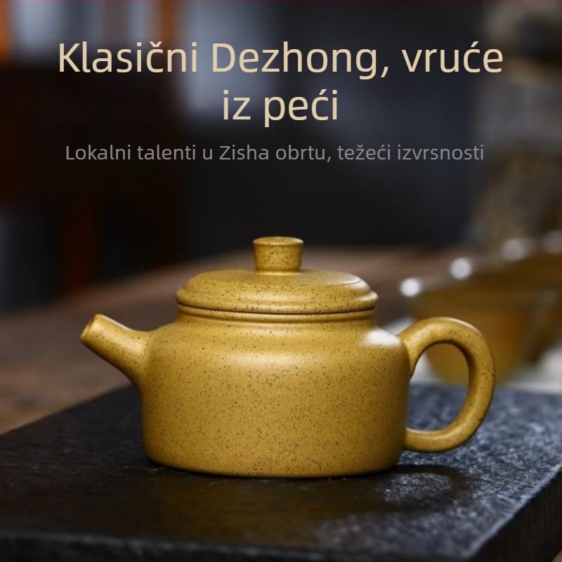 Čajnik Yixing Zisha od gline Sesame Duan, klasični Dezhong stil, ručno oslikan za Gongfu ceremoniju čaja
