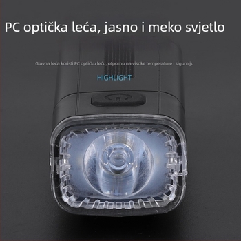 Type-C prednja svjetiljka za bicikl za djecu, 4 načina rada, brzo oslobađanje, kišootporna, duga baterija