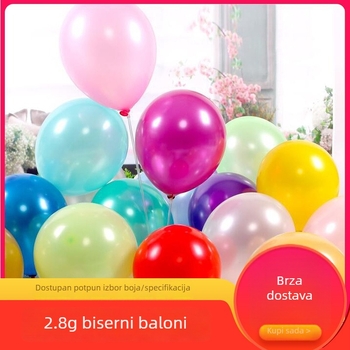Perlasti okrugli lateks balon, 12 inča, dekor za vjenčanja i zabave