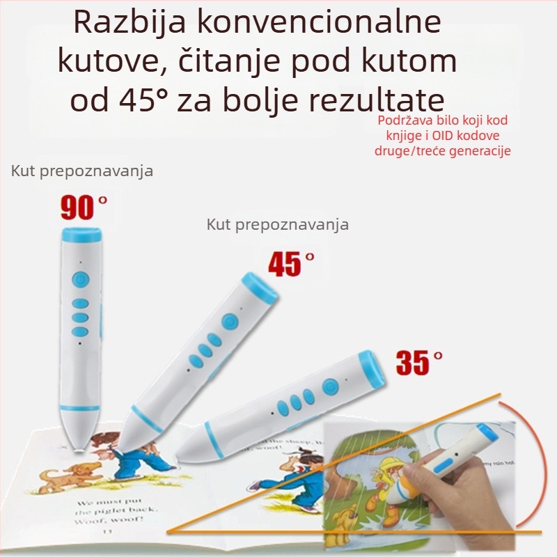Dječja čitačka olovka — prilagodljivo rješenje za slikovnice ranog obrazovanja, univerzalna olovka za snimanje zvuka, OEM na raspolaganju
