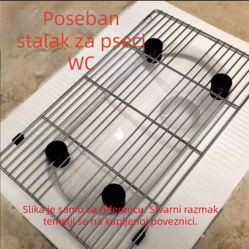 Toalet za pse od nehrđajućeg čelika s mrežom, veličine velike, srednje i male, namijenjena za fiksno pražnjenje