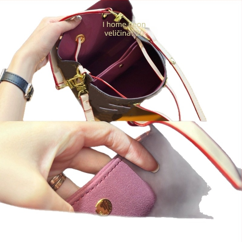 Bucket torba od prave kože, velikog kapaciteta, višenamjenska, za rame ili crossbody.