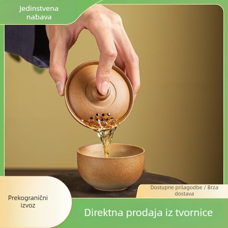 Kuaike putni set za čaj s šalićom i zdjelom