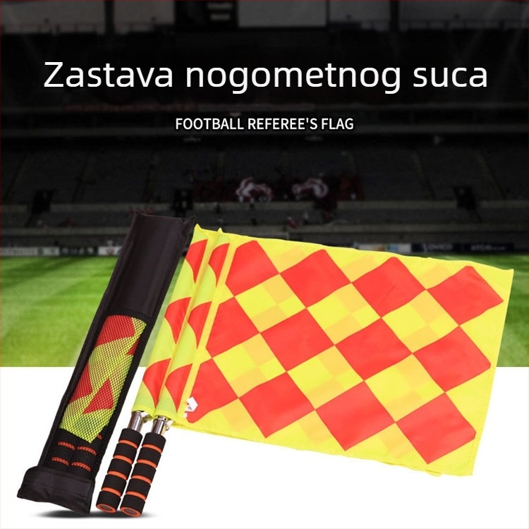 Skup zastava za nogometnog suca: zastava pomoćnog suca, zastava za signalizaciju i ručna zastava