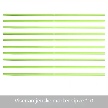 Gumena baza za nogometni trening s tri otvora, omotani stup i kutni zastavni štap
