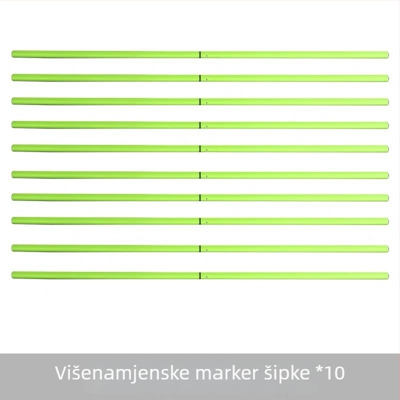 Gumena baza za nogometni trening s tri otvora, omotani stup i kutni zastavni štap
