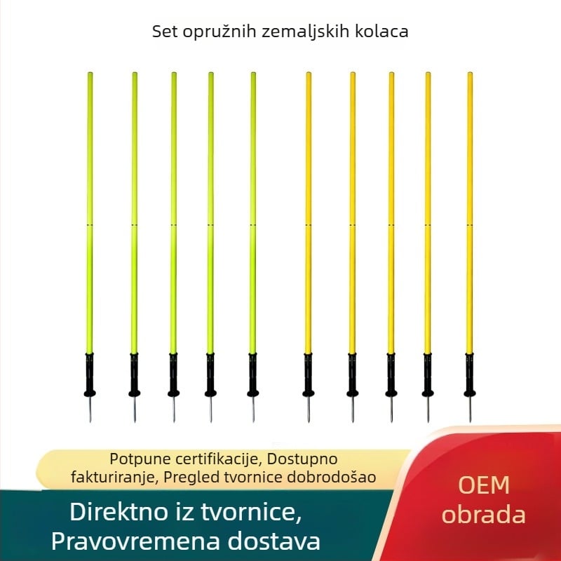 Fabrikom prilagođene oznake za teren za nogomet, zastavice za kut, baze s oprugom i štapovi za prepreke za trening