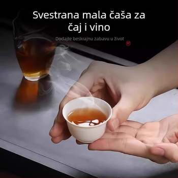 Premium jednokratna Kung Fu čaj šalice od materijala rižine ljuske, mala šalica s poklopcem, kompaktni set za jednu osobu