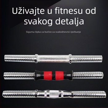 Hantel šipka od nehrđajućeg čelika, čvrsta, elektroprovodena, ravna šipka za dizanje utega