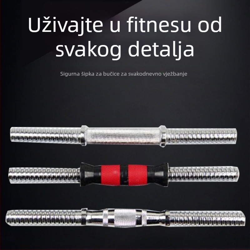 Hantel šipka od nehrđajućeg čelika, čvrsta, elektroprovodena, ravna šipka za dizanje utega