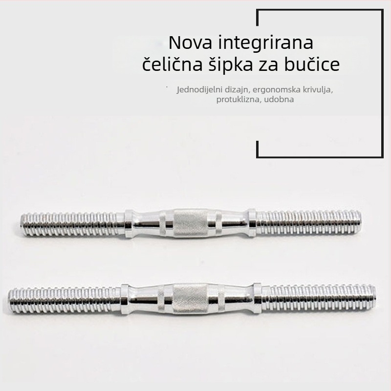 Hantel šipka od nehrđajućeg čelika, čvrsta, elektroprovodena, ravna šipka za dizanje utega