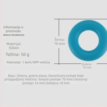 Set silikonskih držača za jačanje hvata, glatka površina, za pet prstiju, stil delfin pianino