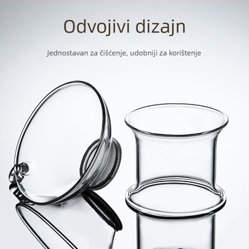 Prozirno stakleno čajno sito s filter mrežom od visokog borosilikata