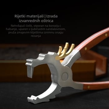 Set alata za čaj od nehrđajućeg čelika i ljubičastog sandalovog drveta: čajni štipaljke, igla za čaj, nož za čaj, otvor za čaj Pu'er za kolač/brick, škare za listove čaja Pu'er