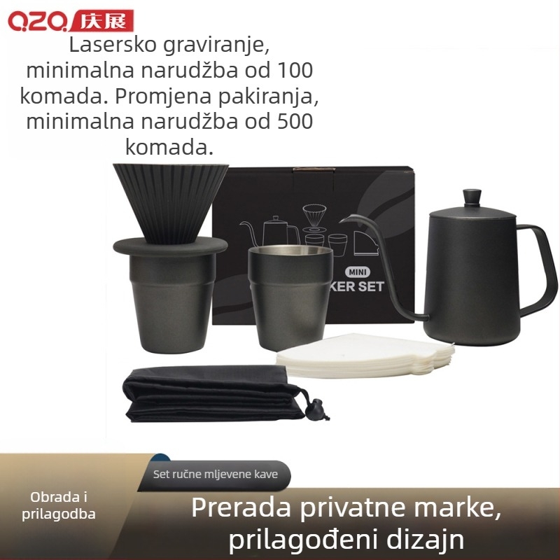 Set za kavu od nehrđajućeg čelika, električni kućni dar, s dijelovima za ručno filtriranje