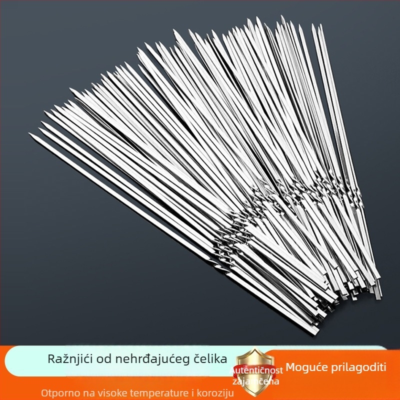Nehrđajući čelični štapići za roštilj – plosni i okrugli štapići, za kućnu i vanjsku upotrebu