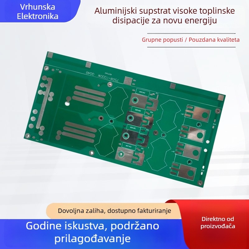 PCB s aluminijskim substratom za LED rasvjetu, visoka toplinska vodljivost i izvrsna izolacija za stanice za punjenje