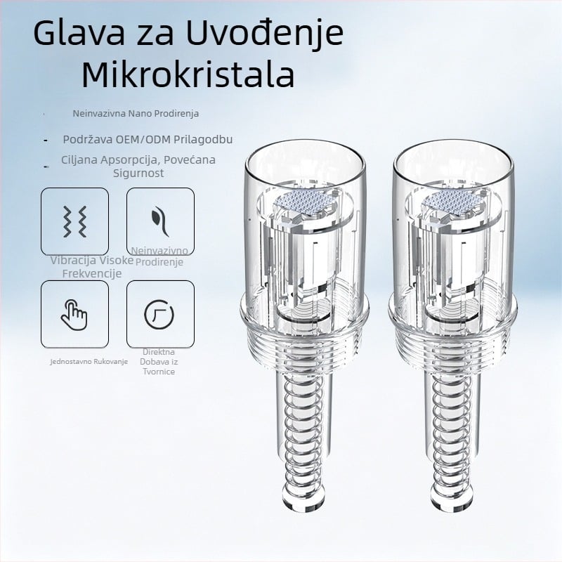 3DL glava za infuziju mikrokristala, nadograđena neinvazivna mikroigla, univerzalna glava s kristalnim silicijskim čipom