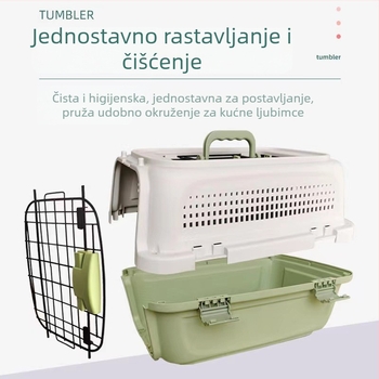 Čvrsta kućica za ljubimce – avionska nosilica za mačke i male pse, prijenosni PP putnički transporter, dvije veličine: 50×34×30 cm i 57×37×33 cm, kapacitet 5–7 kg, boje: Matcha zelena, Starry Sky siva, Tarō ljubičasta