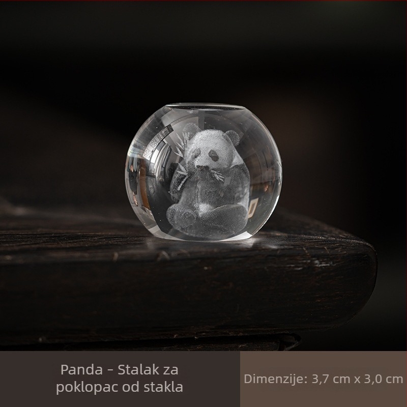 Krištalni poklopac s drakom za čajnik — ukras čajne ceremonije, držač poklopca za čajnik, Tea Pet