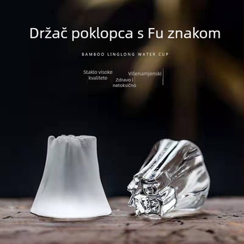 Set staklenih poklopaca, ručno izrađeni stakleni čajnik, kristalni poklopac, dijamantno oblikovani prozirni ukrasi, dodaci za Kung Fu čajni set za kućnu upotrebu