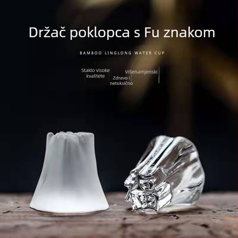 Set staklenih poklopaca, ručno izrađeni stakleni čajnik, kristalni poklopac, dijamantno oblikovani prozirni ukrasi, dodaci za Kung Fu čajni set za kućnu upotrebu