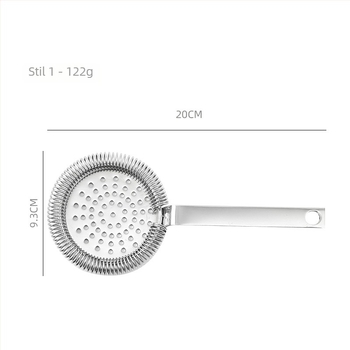 304 nehrđajući čelik Hawthorne filter za led za koktel shaker – križni filter leda za kućni bar