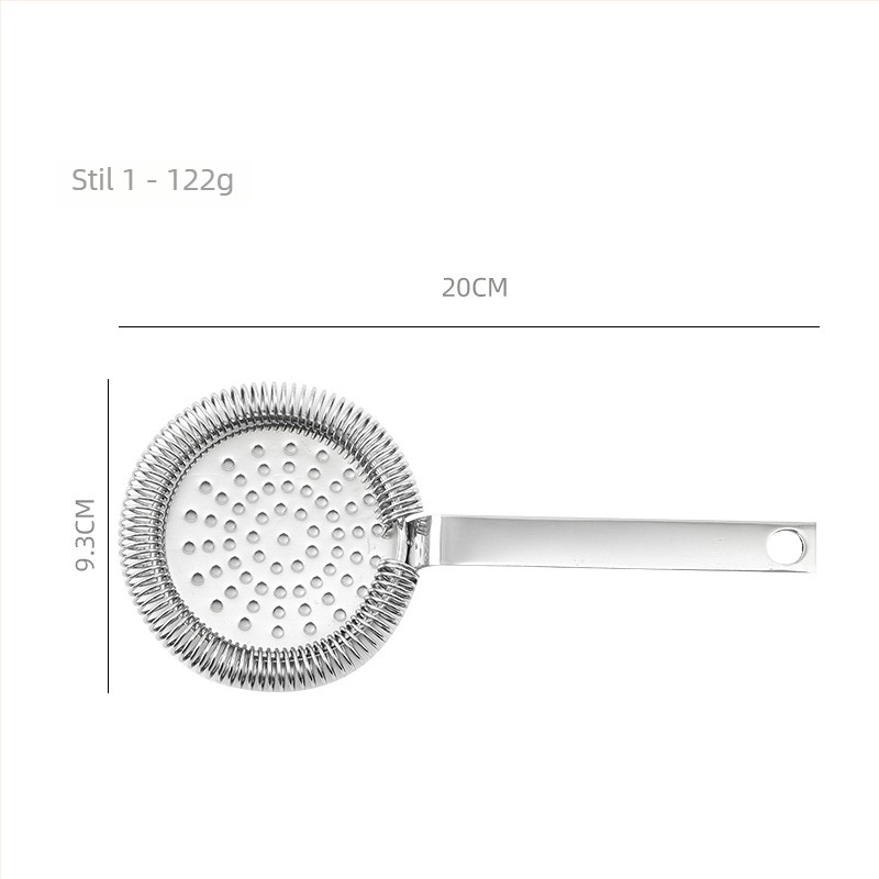 304 nehrđajući čelik Hawthorne filter za led za koktel shaker – križni filter leda za kućni bar