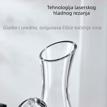Stakleni set dekantatora za vino, velike zapremnine, moderni minimalistički dizajn