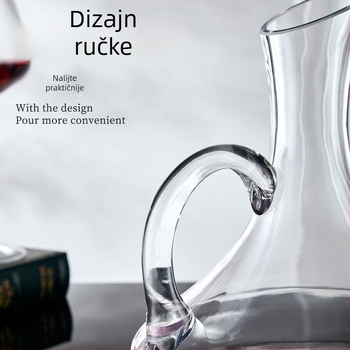 Stakleni set dekantatora za vino, velike zapremnine, moderni minimalistički dizajn