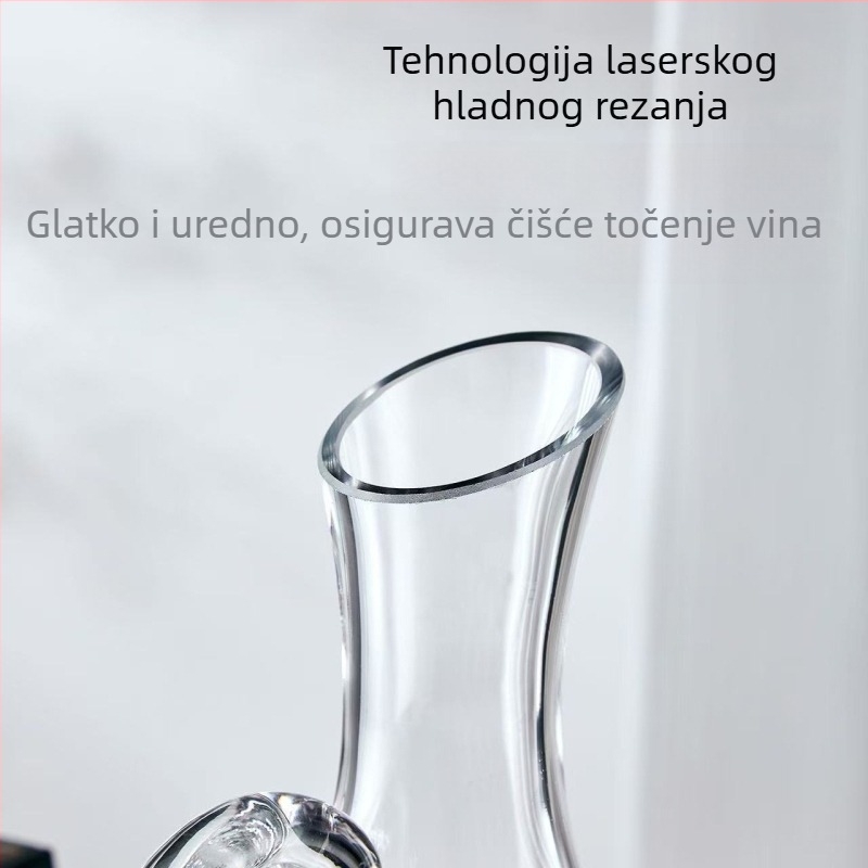 Stakleni set dekantatora za vino, velike zapremnine, moderni minimalistički dizajn