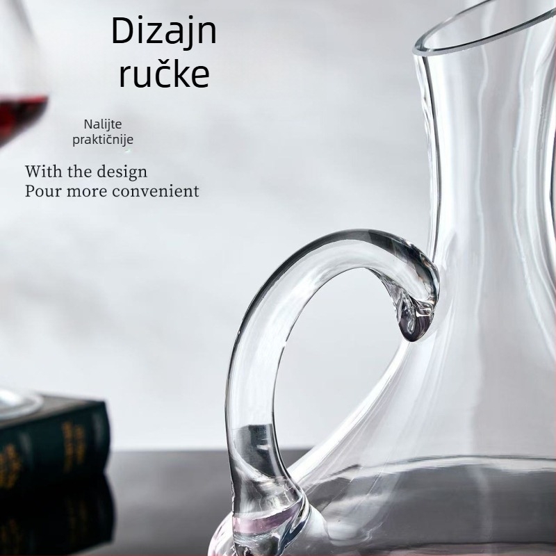 Stakleni set dekantatora za vino, velike zapremnine, moderni minimalistički dizajn