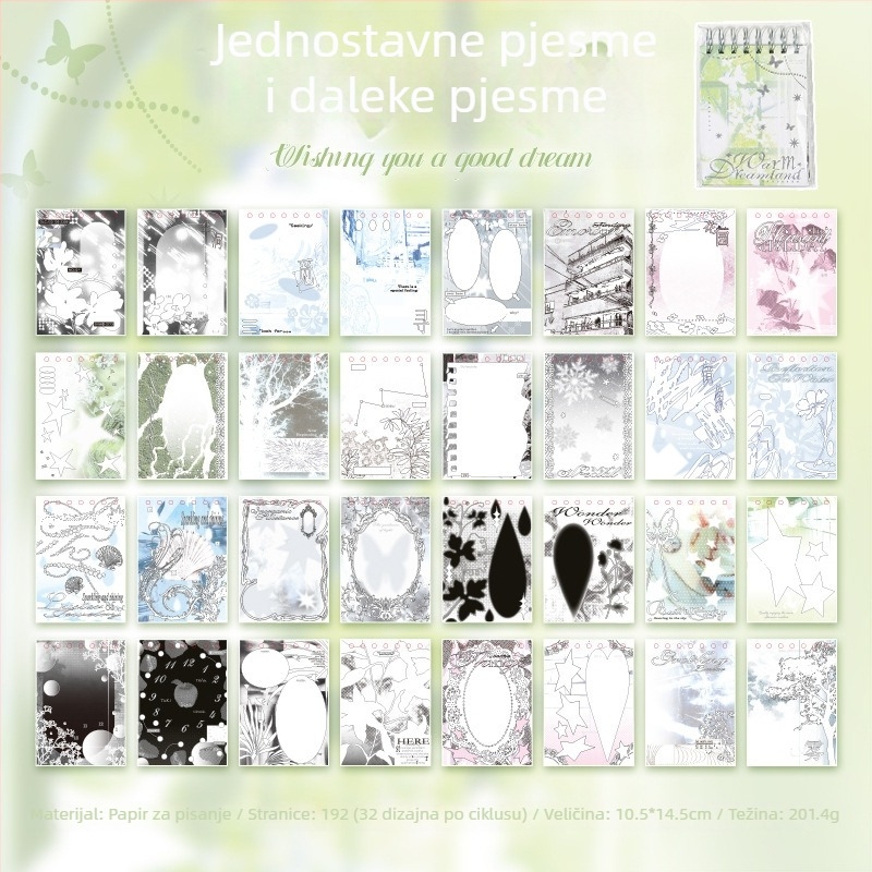 Naljepnice s zlatnom folijom za dnevnik i DIY koláž – sanjasti topao stil, jednostavan dizajn, PET materijal