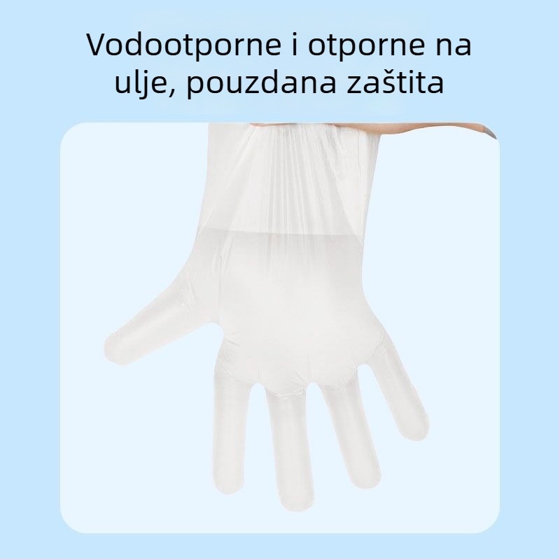 Jednokratne debele rukavice za konzumiranje rakova, otporne na ulje i prljavštinu, plastične rukavice za prehranu