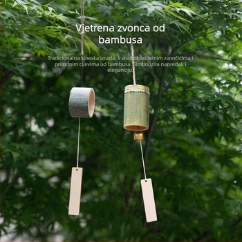 Vintage bambusov zvončić za vjetar – DIY kit za vanjsku dekoraciju dvorišta