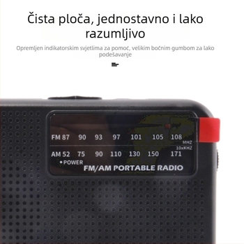 FM/AM dvobandni analogni radio s kazaljkom