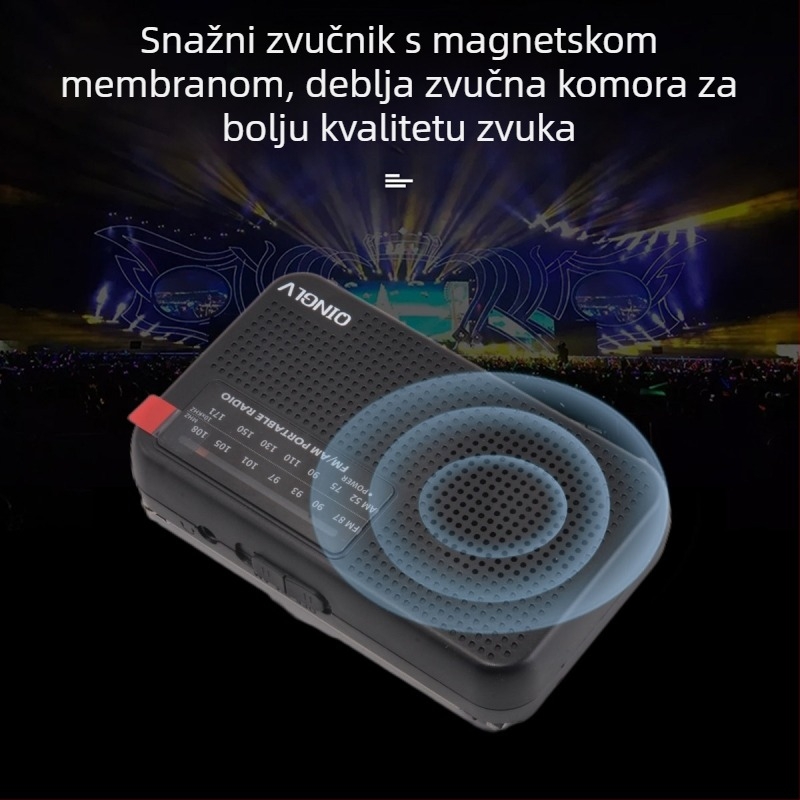FM/AM dvobandni analogni radio s kazaljkom