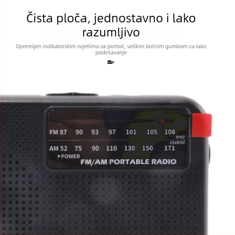 FM/AM dvobandni analogni radio s kazaljkom