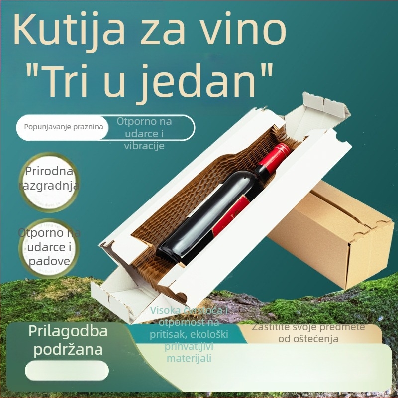 Prilagođena kutija za pakiranje pića all-in-one (tri u jedan) od kartona s pčelinjim saćem