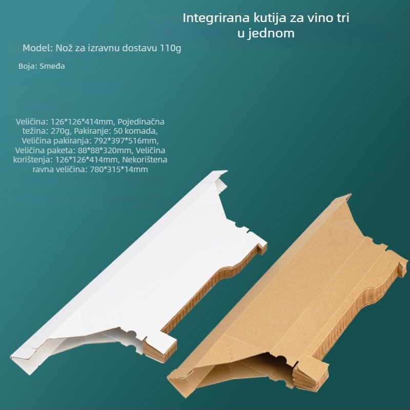 Prilagođena kutija za pakiranje pića all-in-one (tri u jedan) od kartona s pčelinjim saćem