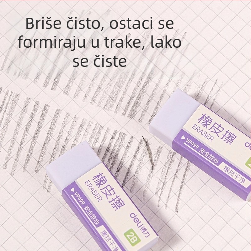 Deli Nano gumice VP499 – kvadratne PVC gumice za olovke i školu