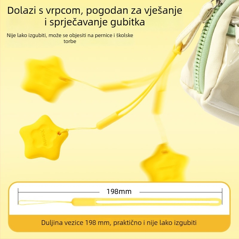 Gumica u obliku zvijezde protiv gubitka, precizno brisanje, otporna na trošenje, s ugrađenim najlansom za pričvršćivanje, višenamjenska, tekstura kože nalik dopaminu